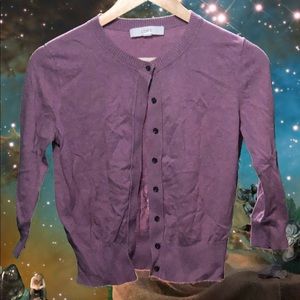 Loft long sleeve button down sweater